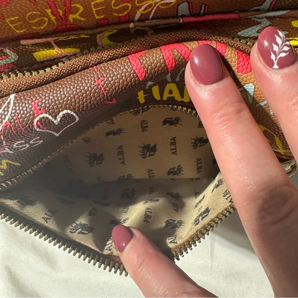 Alba Mini Backpack – NWT – Burnt Orange Graffiti Print - Picture 9 of 16